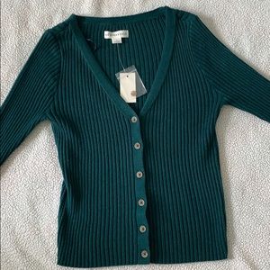 Button Up Ribbed Sweater